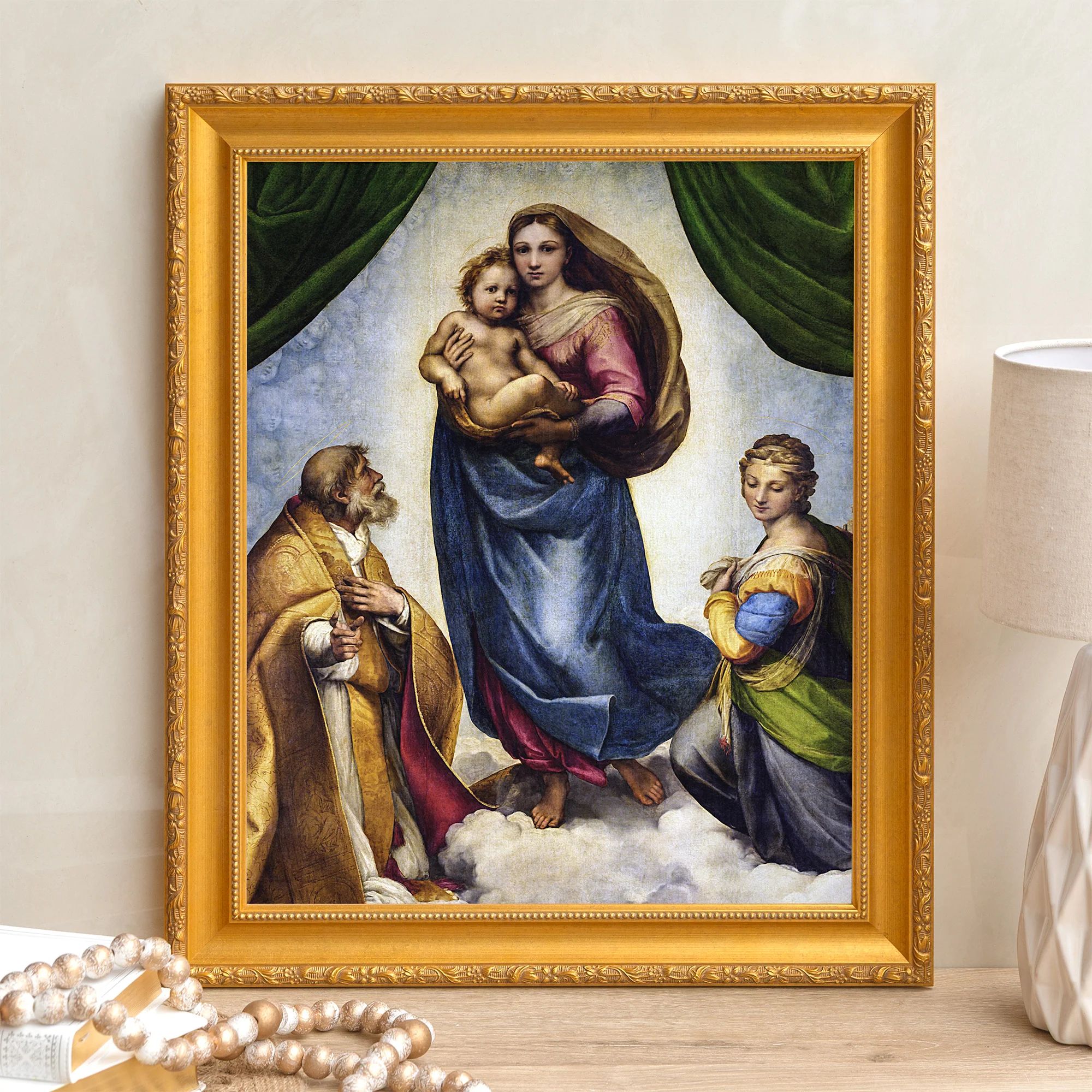 Sistine Madonna Framed Canvas - Sacred Signature Collection - Image 9