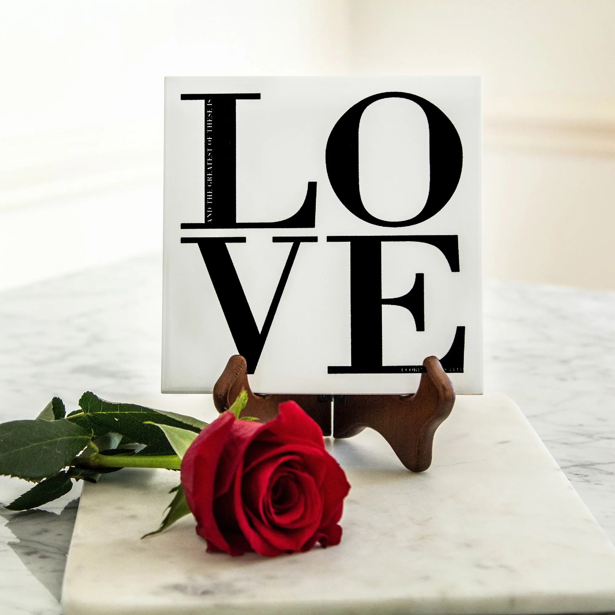 Square Letters "Love" Tile