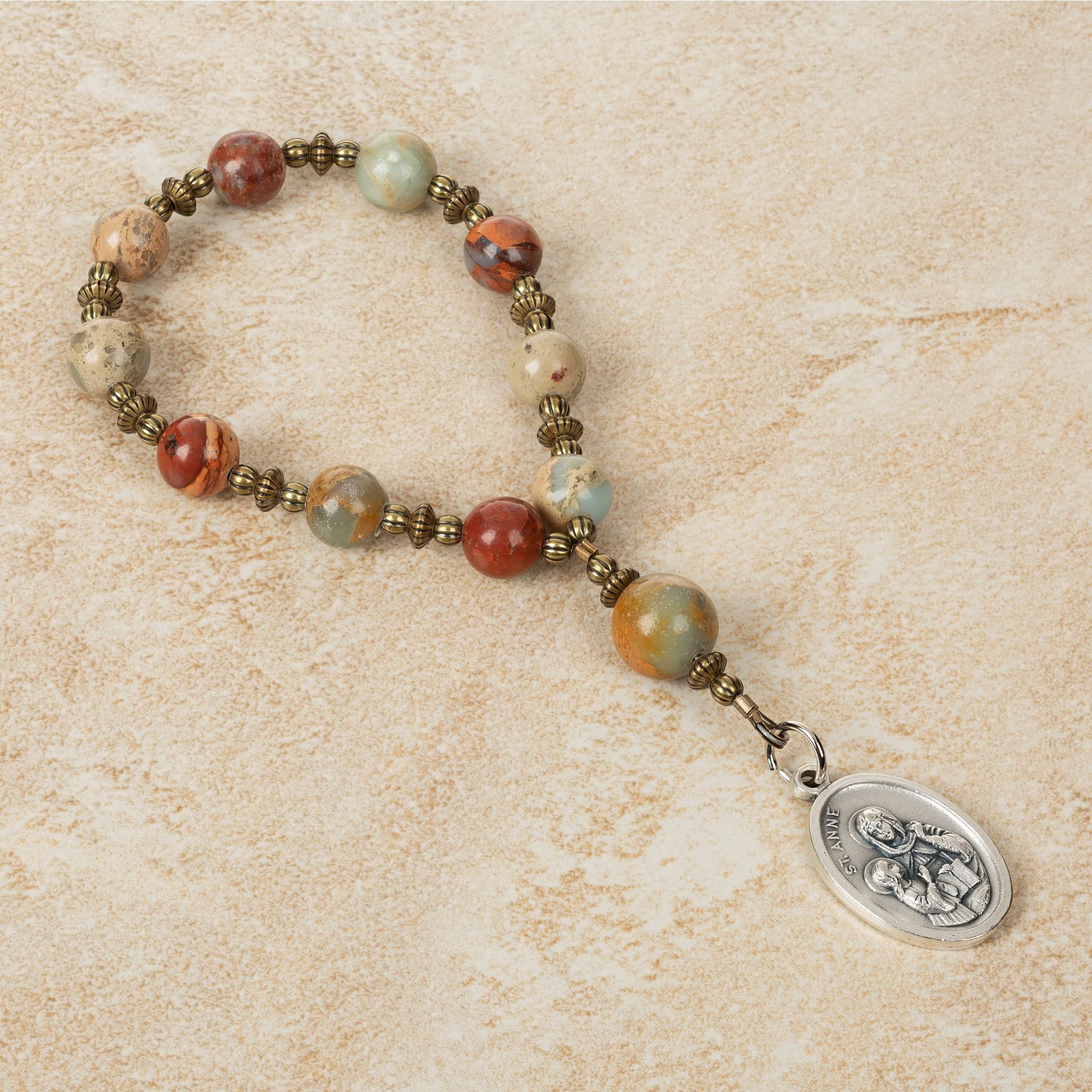 St. Anne Infertility Decade Rosary with Prayer Card - Image 2