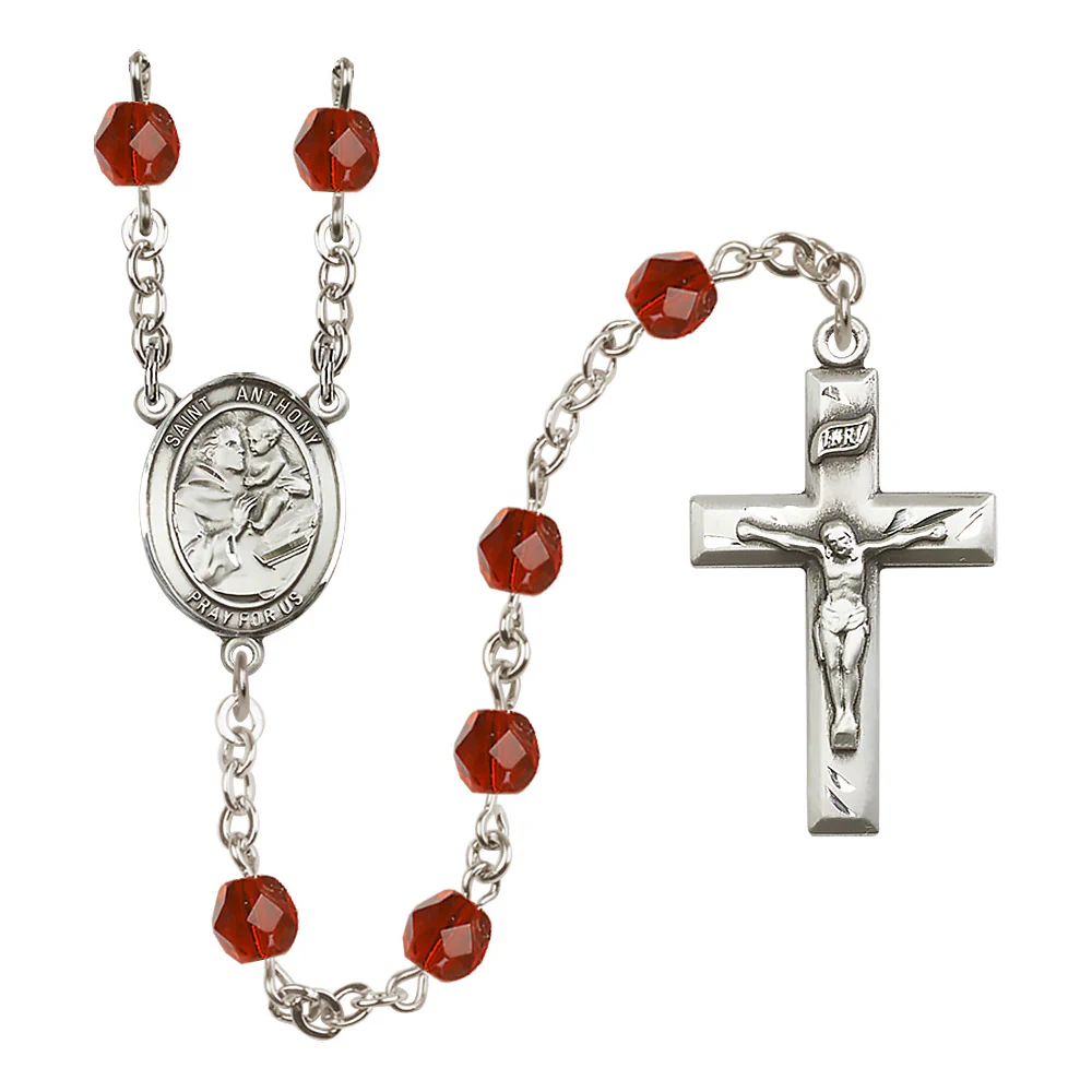 St. Anthony of Padua Crystal Birthstone Rosary - Multiple Birthstones - Image 5
