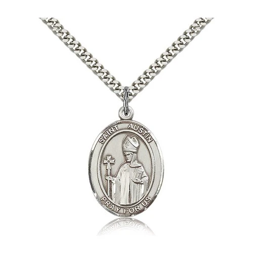 St. Austin Pendant with Chain, Bliss, Sterling Silver