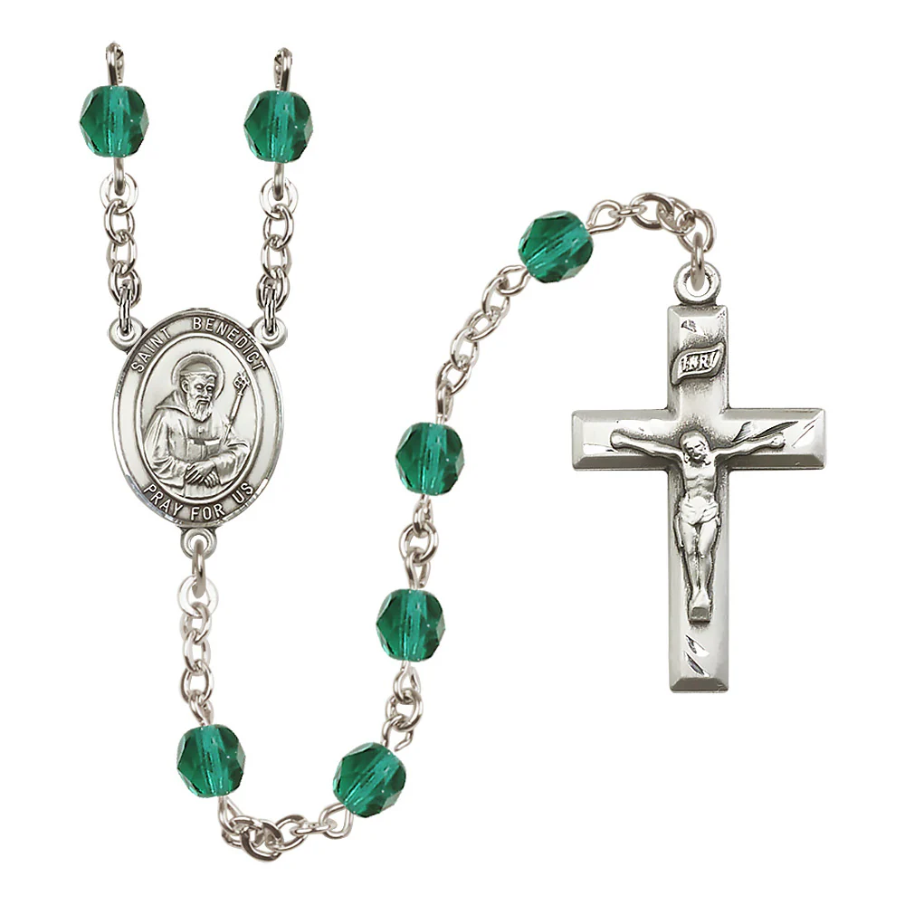 St. Benedict Crystal Birthstone Rosary - Multiple Birthstones - Image 8