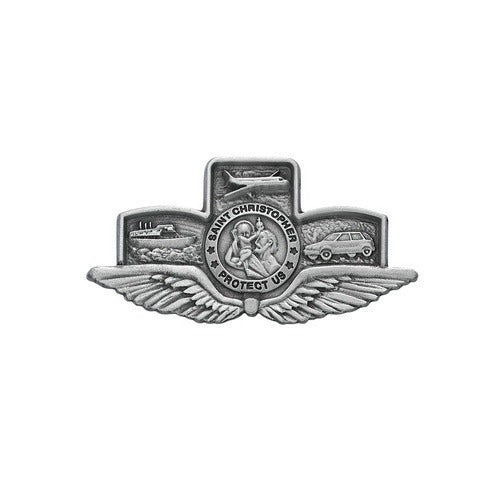St. Christopher with Wings Visor Clip