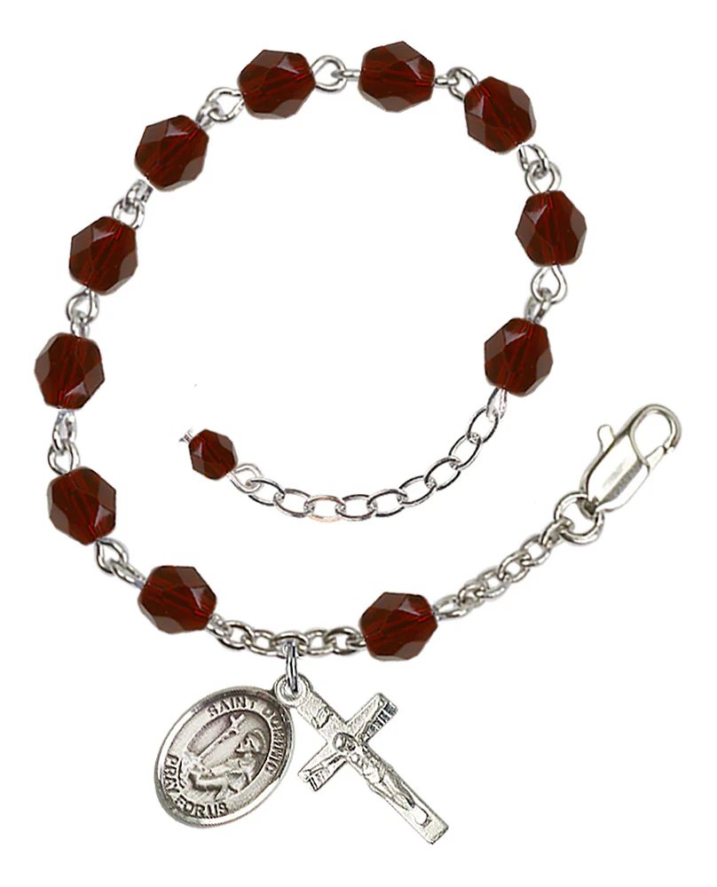 St. Dominic de Guzman Crystal Birthstone Rosary Bracelet - Multiple Birthstones - Image 12