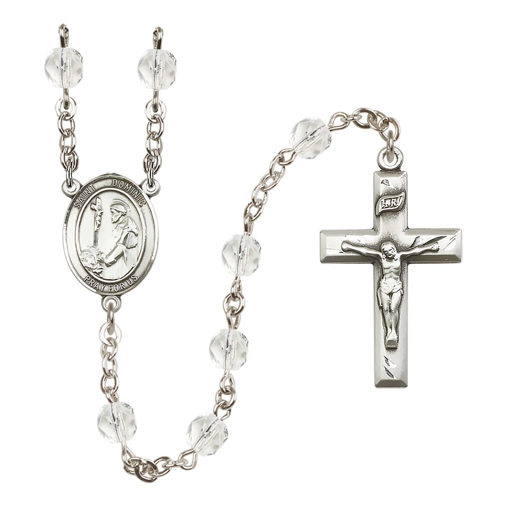 St. Dominic de Guzman Crystal Birthstone Rosary - Multiple Birthstones - Image 3