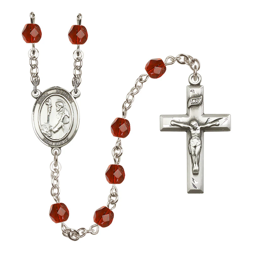 St. Dominic de Guzman Crystal Birthstone Rosary - Multiple Birthstones - Image 5