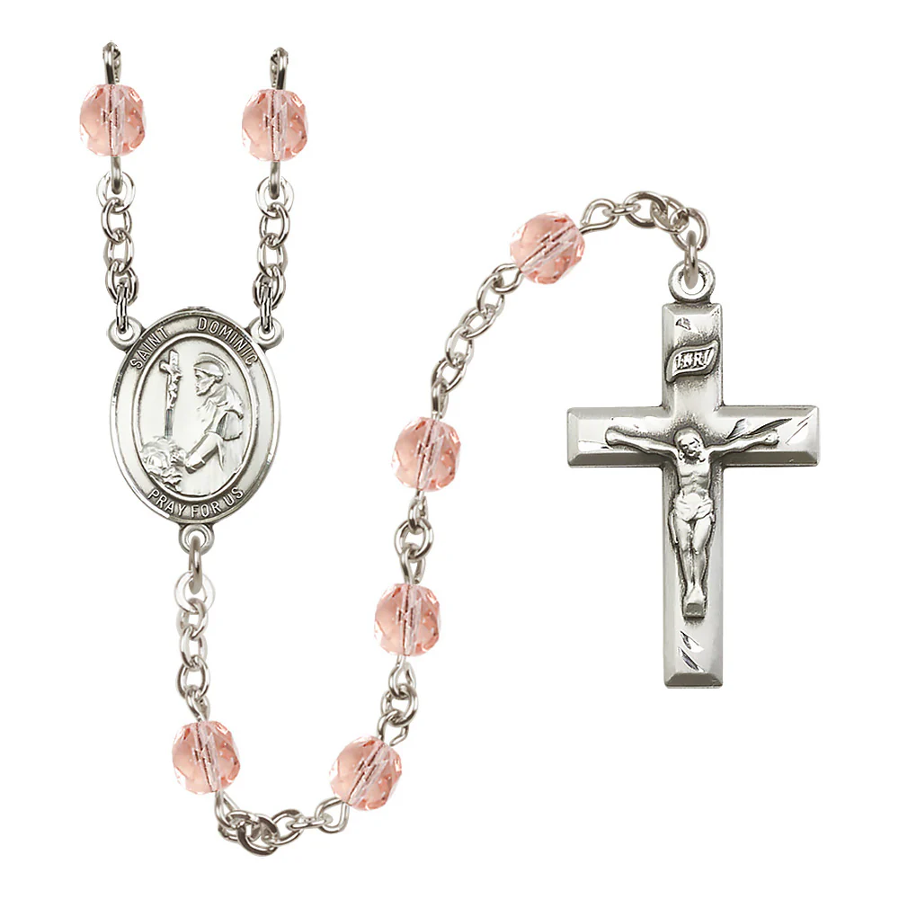 St. Dominic de Guzman Crystal Birthstone Rosary - Multiple Birthstones - Image 8