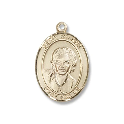 St. Gianna Pendant with Chain, Bliss, Gold Filled