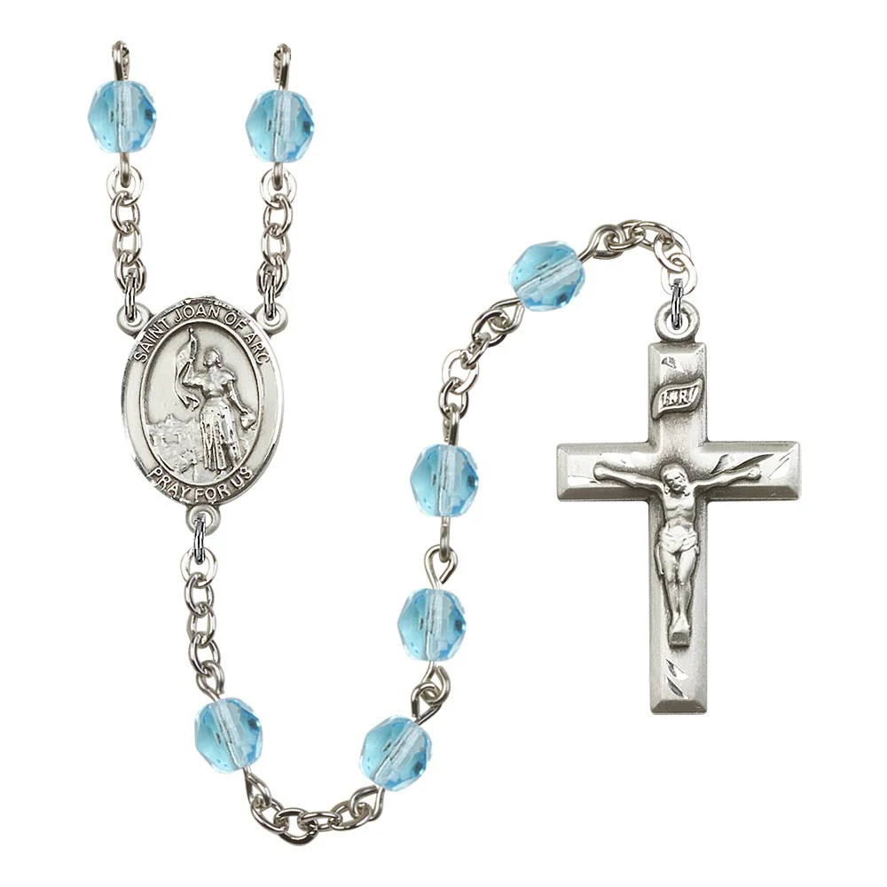 St. Joan of Arc Crystal Birthstone Rosary - Multiple Birthstones - Image 6
