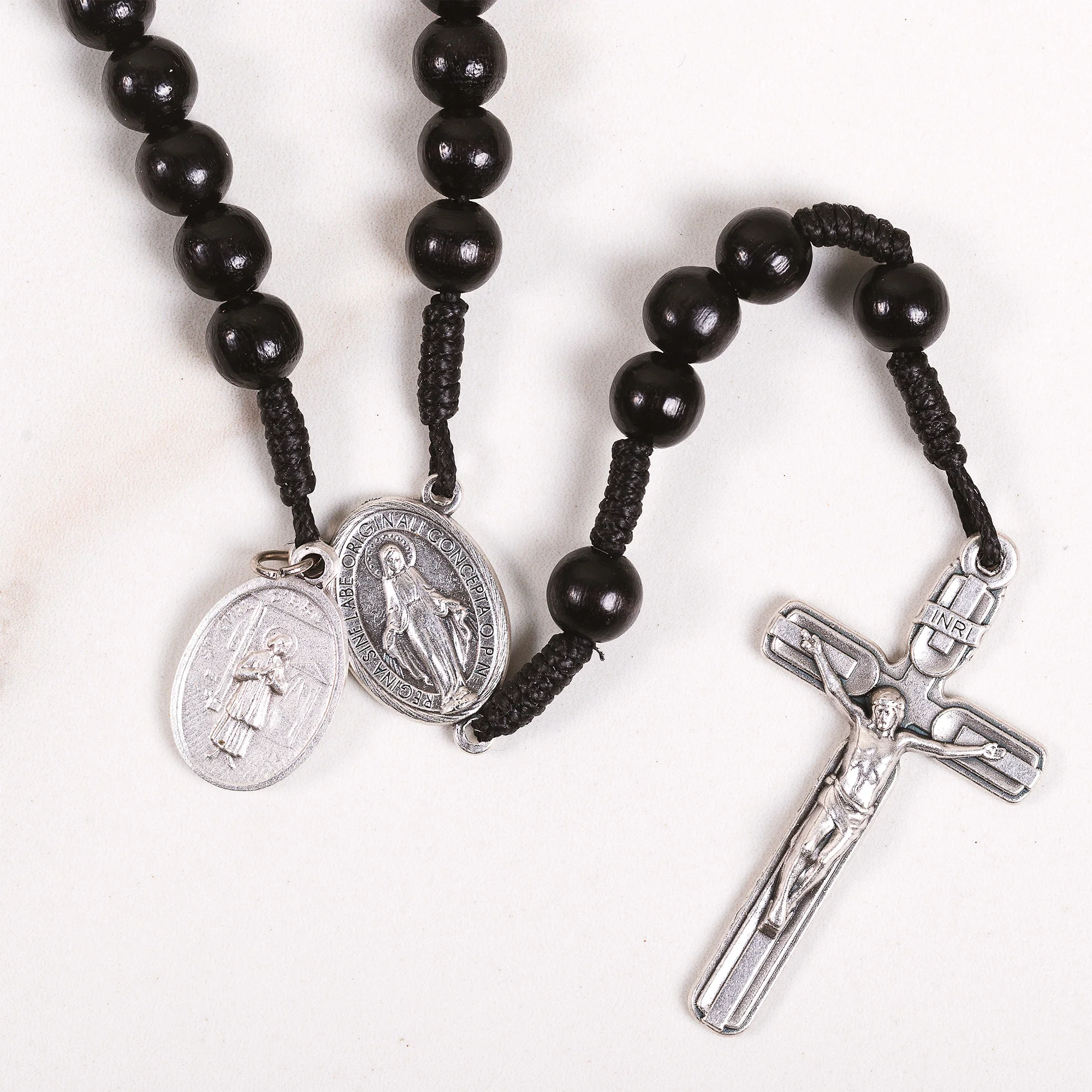St. John Vianney Black Cord Rosary - Image 4