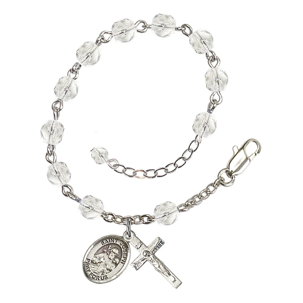 St. Joseph Birthstone Rosary Bracelet - Multiple Birthstones - Image 2