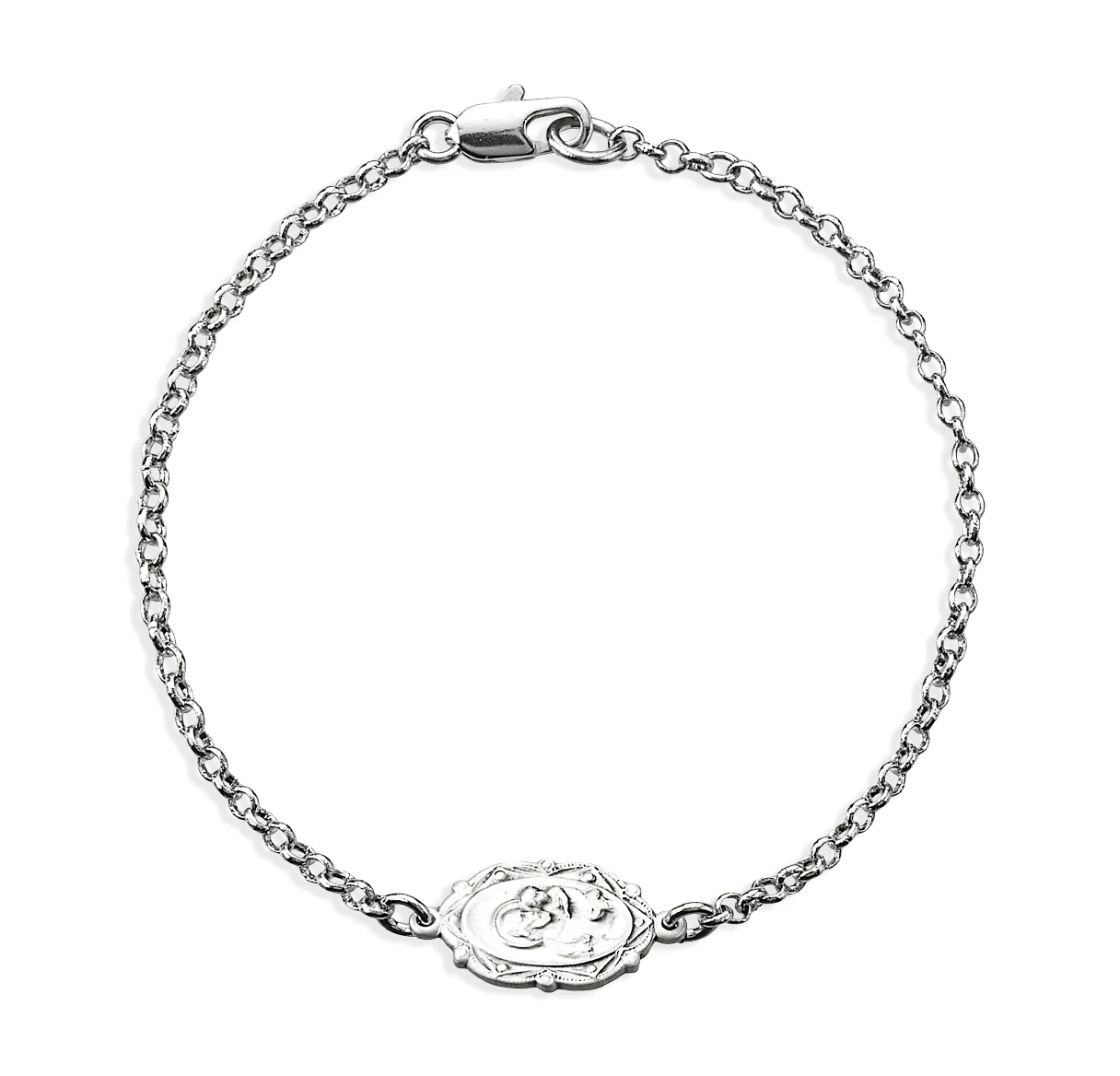 St. Joseph & Child Jesus Bracelet - Gold or Silver - Image 2