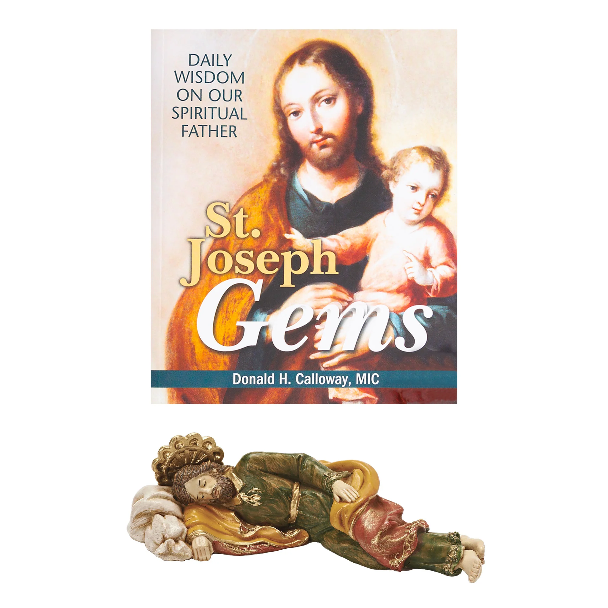 St. Joseph Gems: Daily Wisdom & Fontanini Sleeping St. Joseph Figure (Gift Set) - Image 2