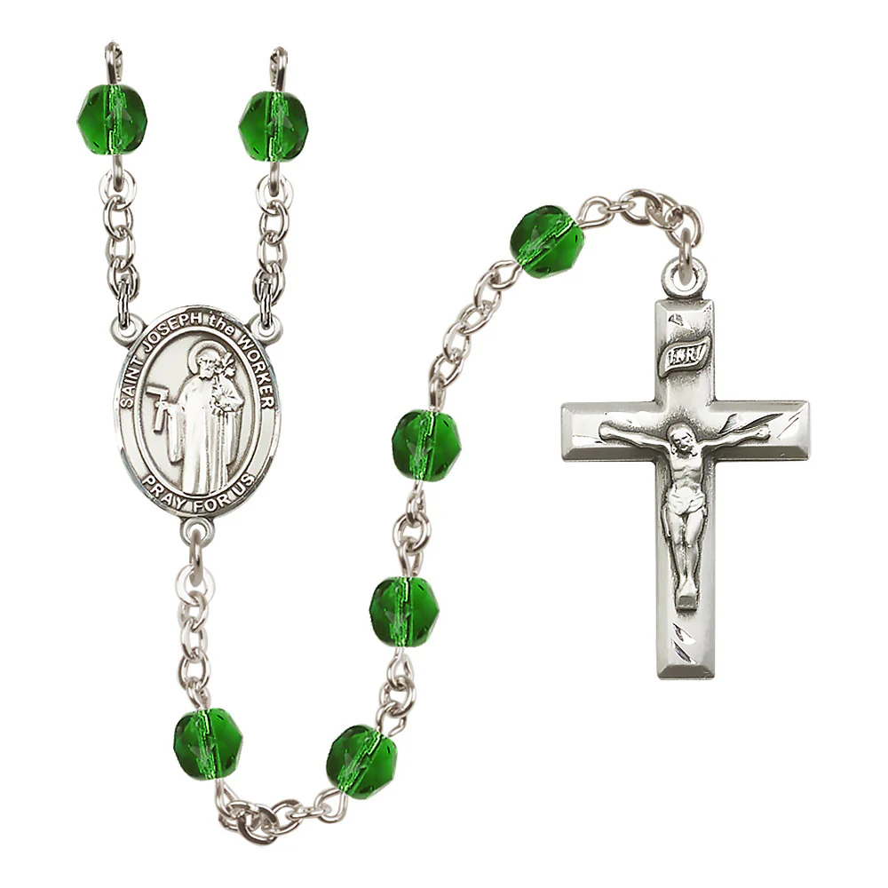 St. Joseph "The Worker" Crystal Birthstone Rosary - Multiple Birthstones - Image 5