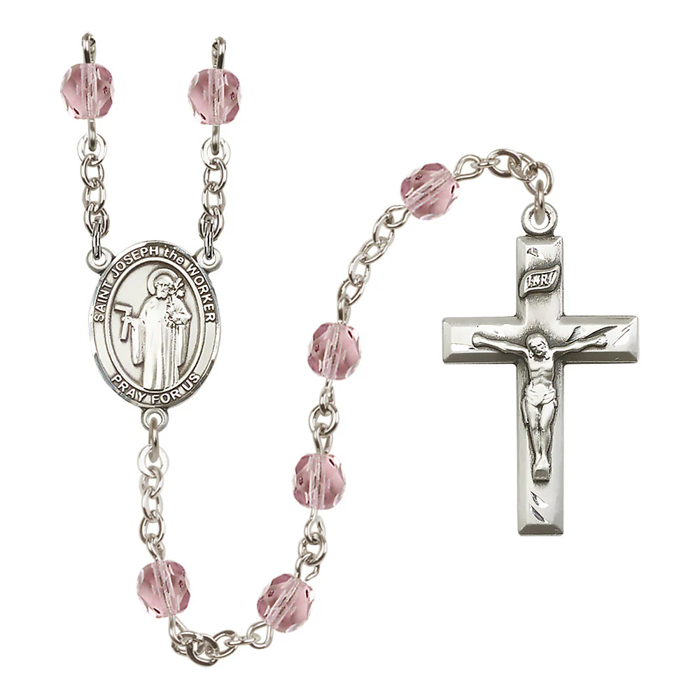 St. Joseph "The Worker" Crystal Birthstone Rosary - Multiple Birthstones - Image 6