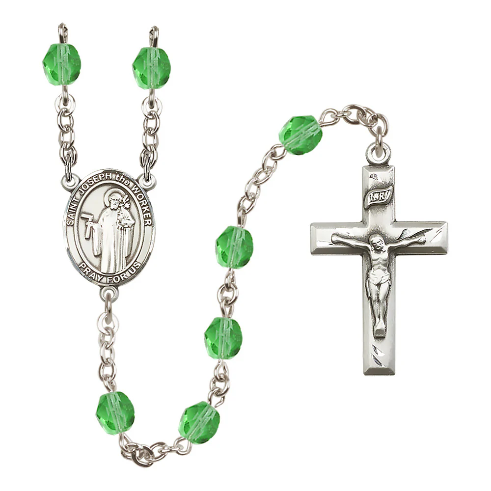 St. Joseph "The Worker" Crystal Birthstone Rosary - Multiple Birthstones - Image 7