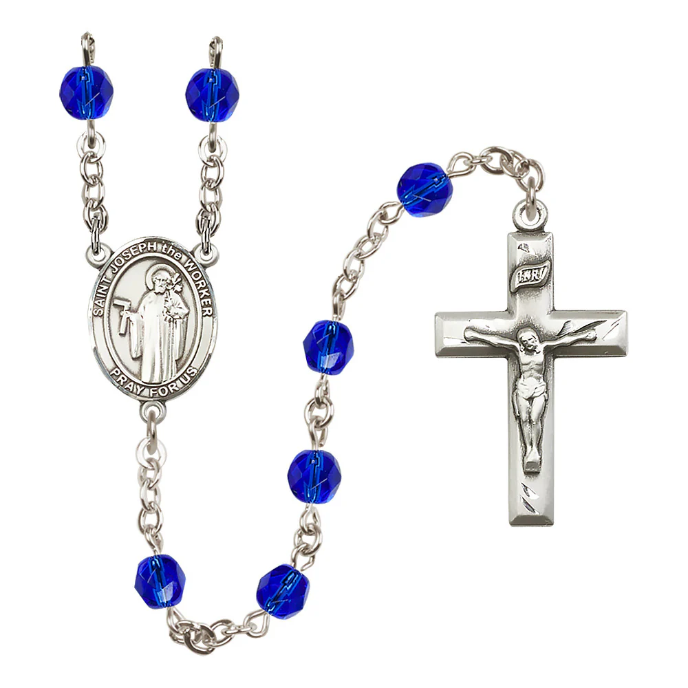 St. Joseph "The Worker" Crystal Birthstone Rosary - Multiple Birthstones - Image 8