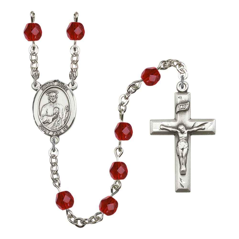 St. Jude Thaddeus Crystal Birthstone Rosary - Multiple Birthstones - Image 11
