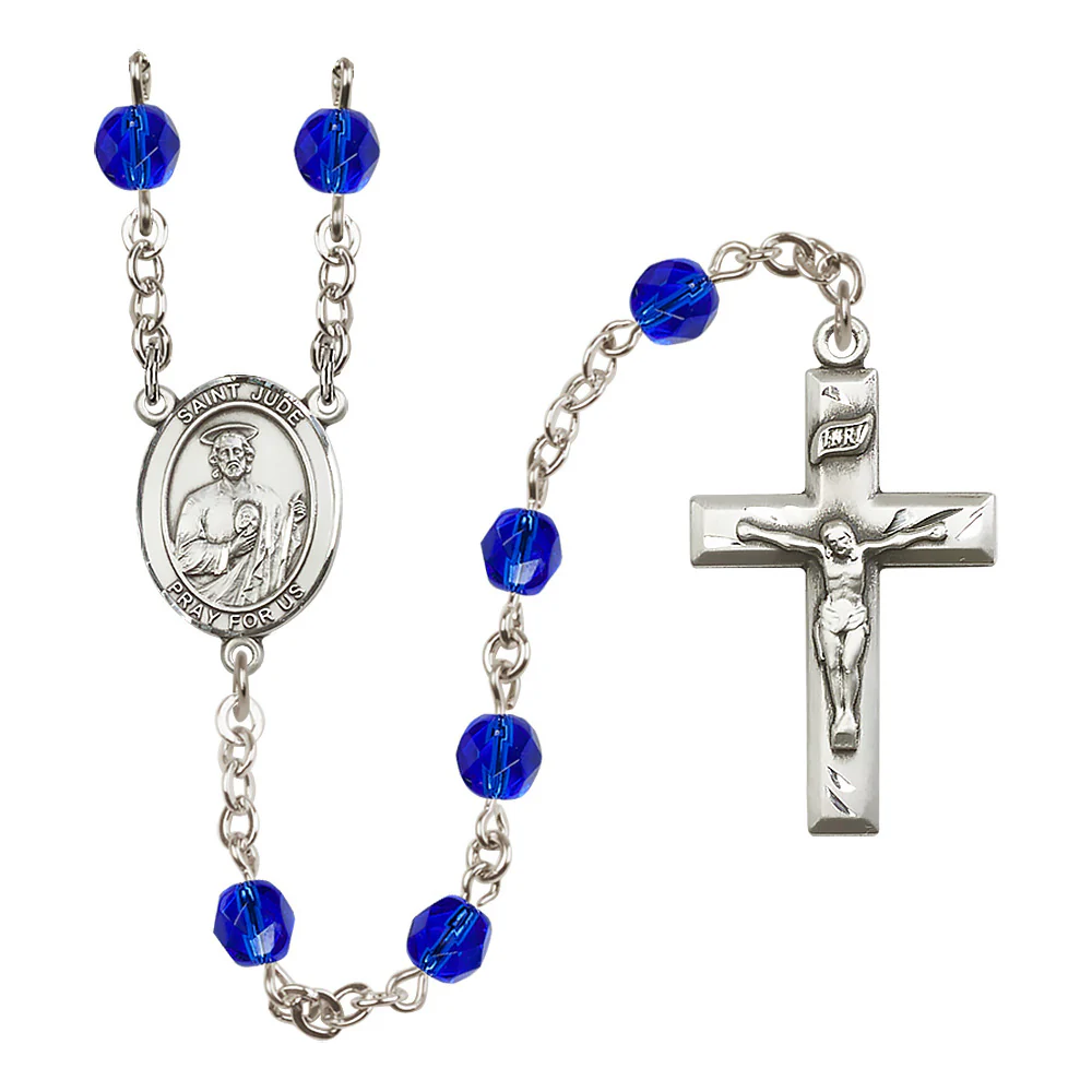 St. Jude Thaddeus Crystal Birthstone Rosary - Multiple Birthstones - Image 5