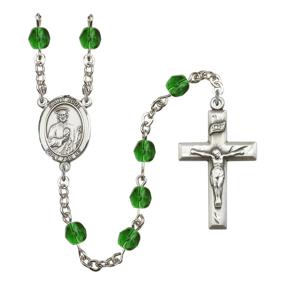 St. Jude Thaddeus Crystal Birthstone Rosary - Multiple Birthstones - Image 9