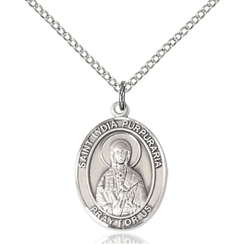 St. Lydia Purpuraria Pendant, Bliss, Sterling Silver