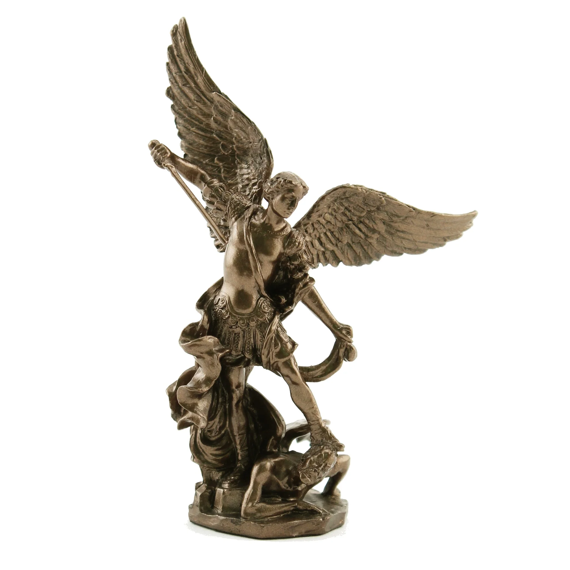 St. Michael Bronze Finish Statue, 4" - Image 2