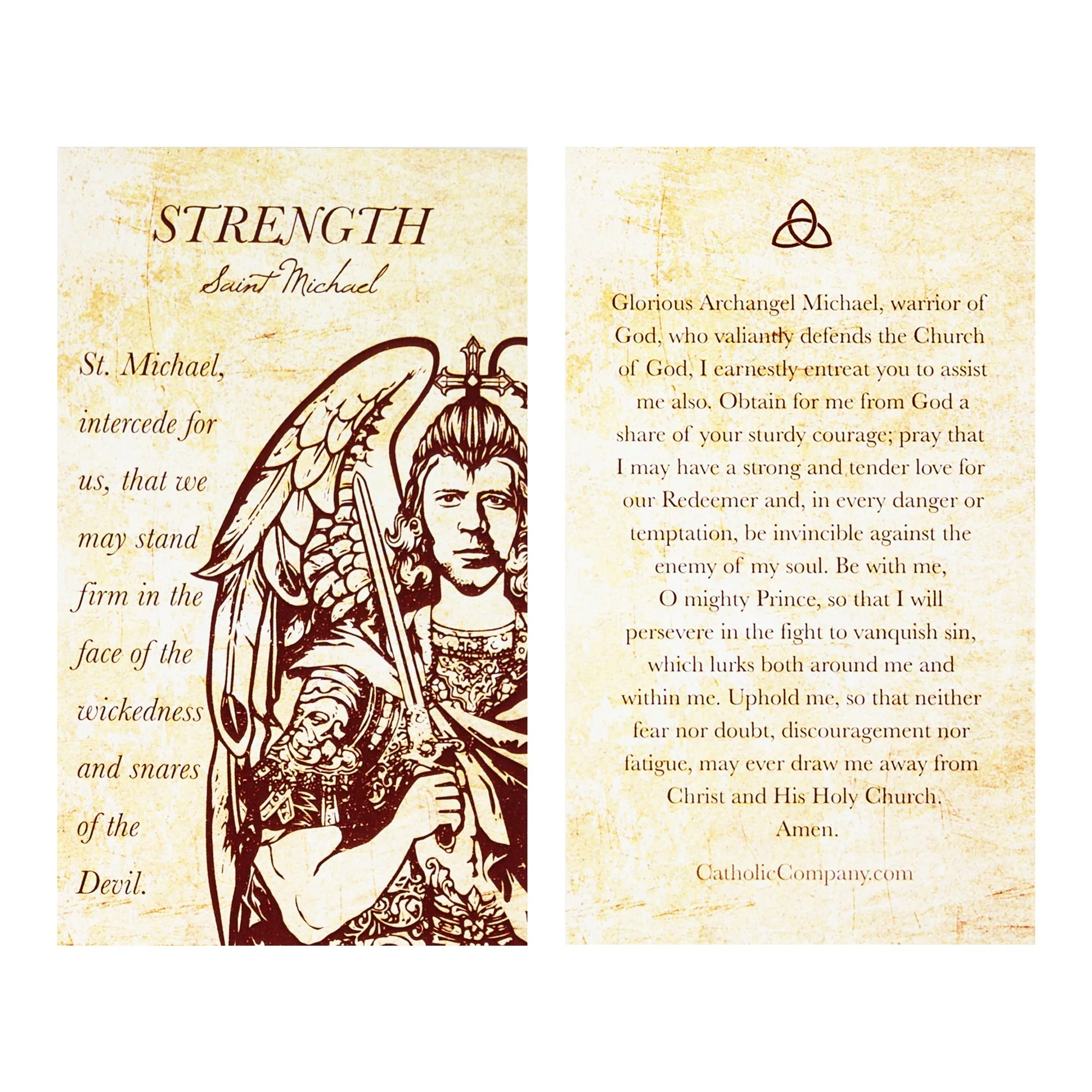 St. Michael - Spiritual Strength Prayer Card - Image 2