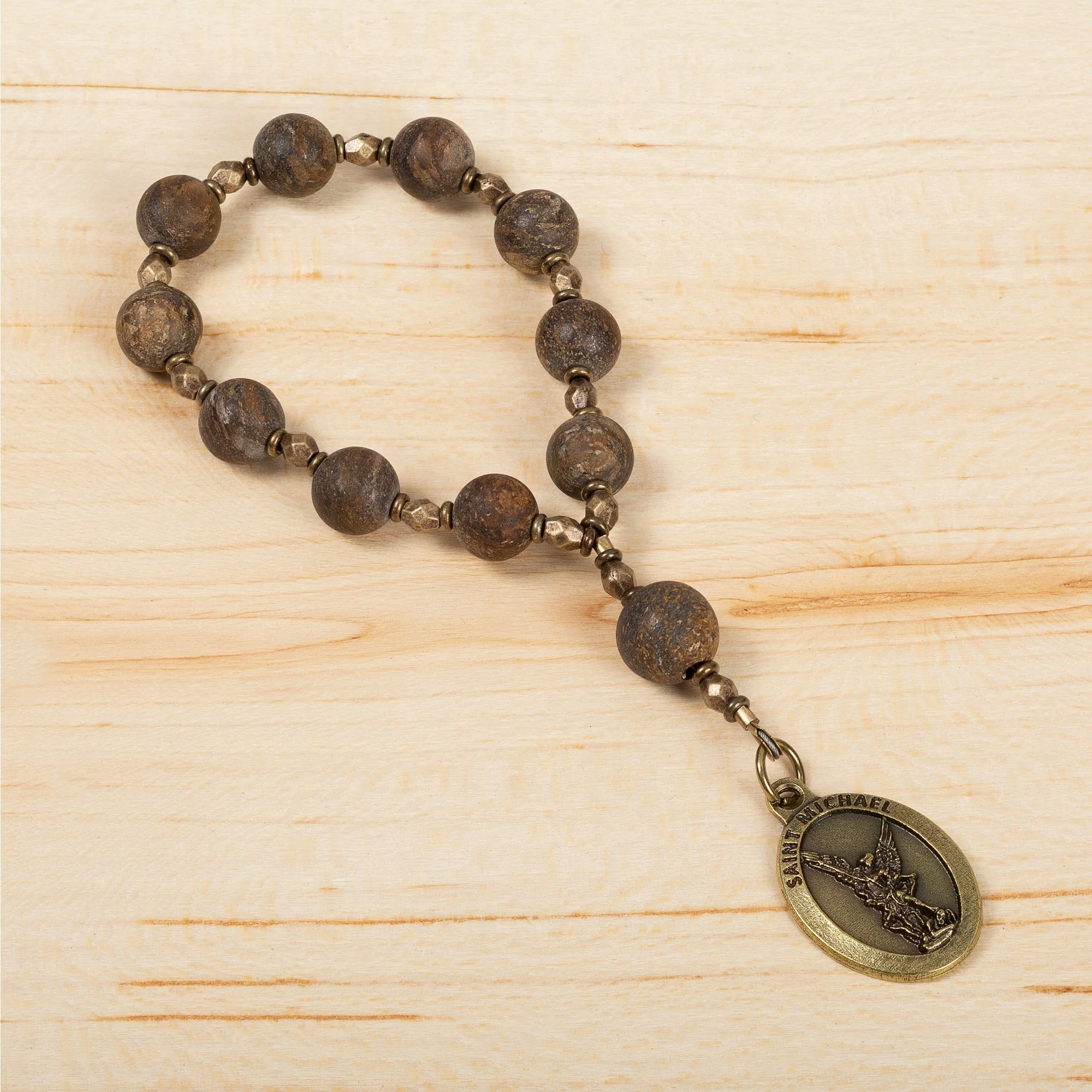 St. Michael Strength Decade Rosary with Card - Image 2
