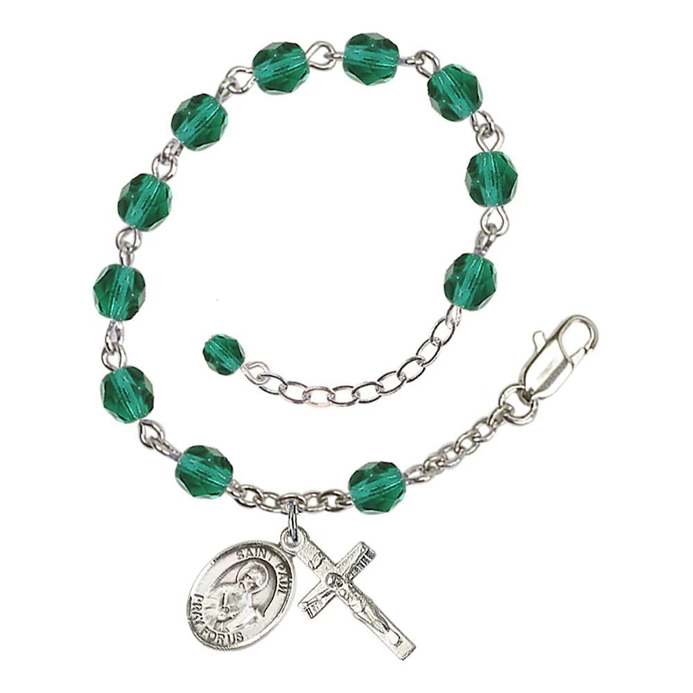 St. Paul The Apostle Crystal Birthstone Rosary Bracelet - Multiple Birthstones - Image 10