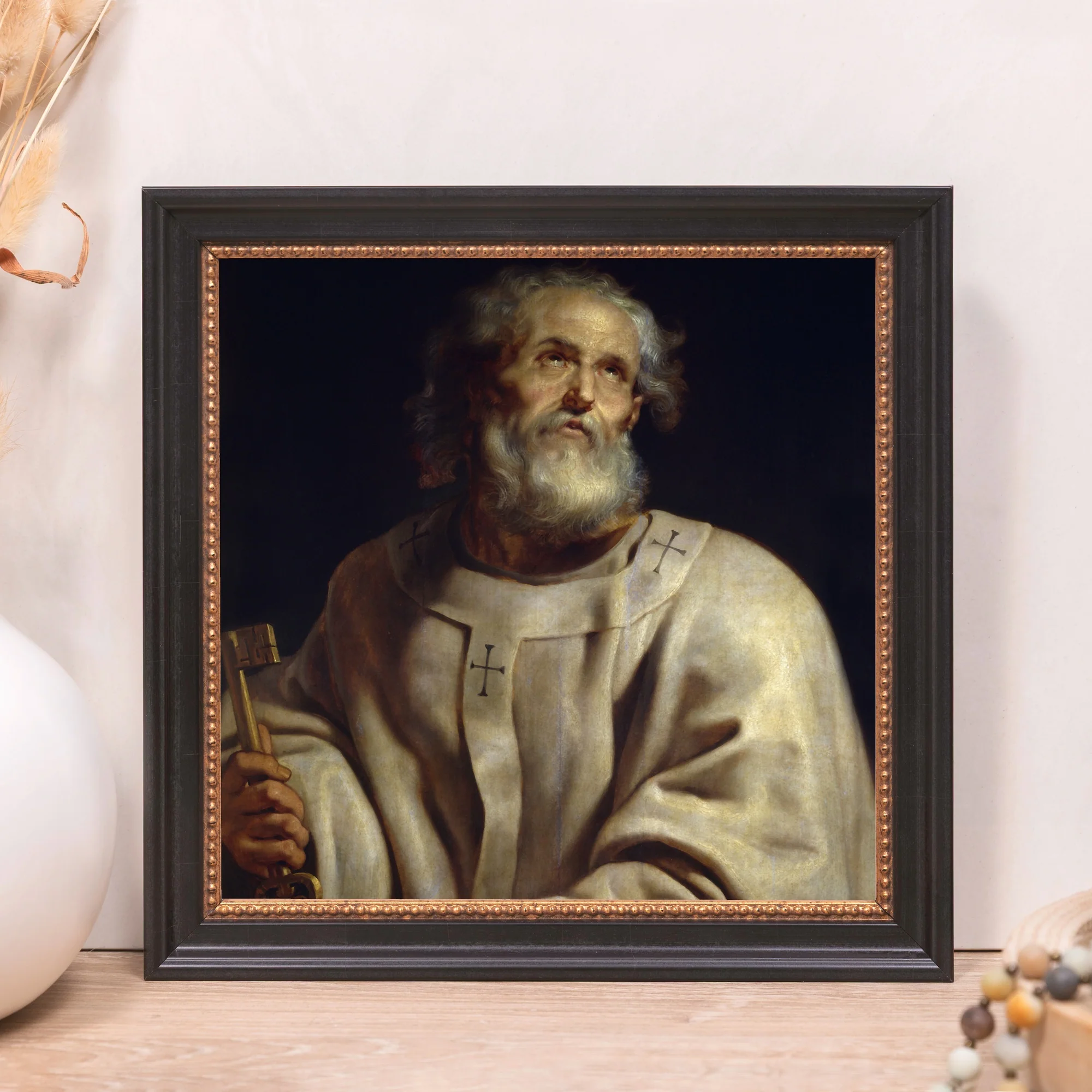 St. Peter as Pope Framed Canvas - Sacred Mini Collection - Image 10