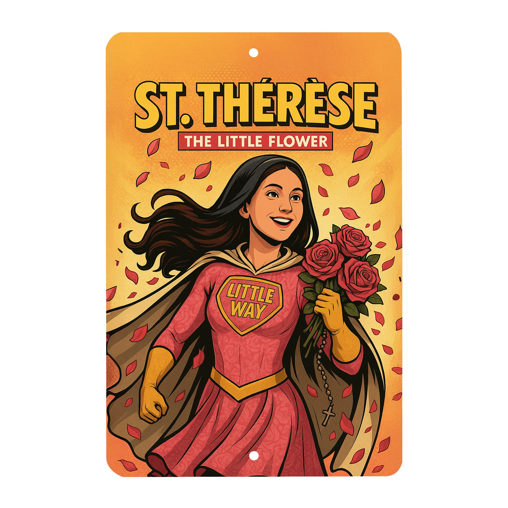St. Thérèse Superhero Tin Sign - Image 4