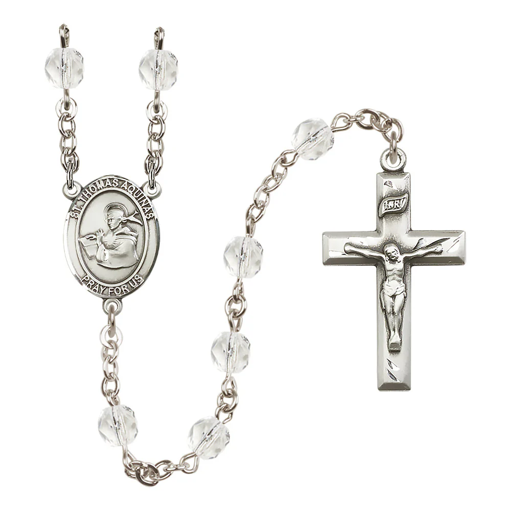 St. Thomas Aquinas Crystal Birthstone Rosary - Multiple Birthstones - Image 4