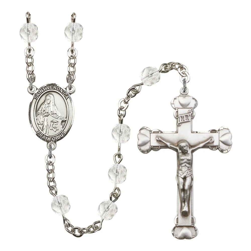 St. Veronica Crystal April Rosary 6mm
