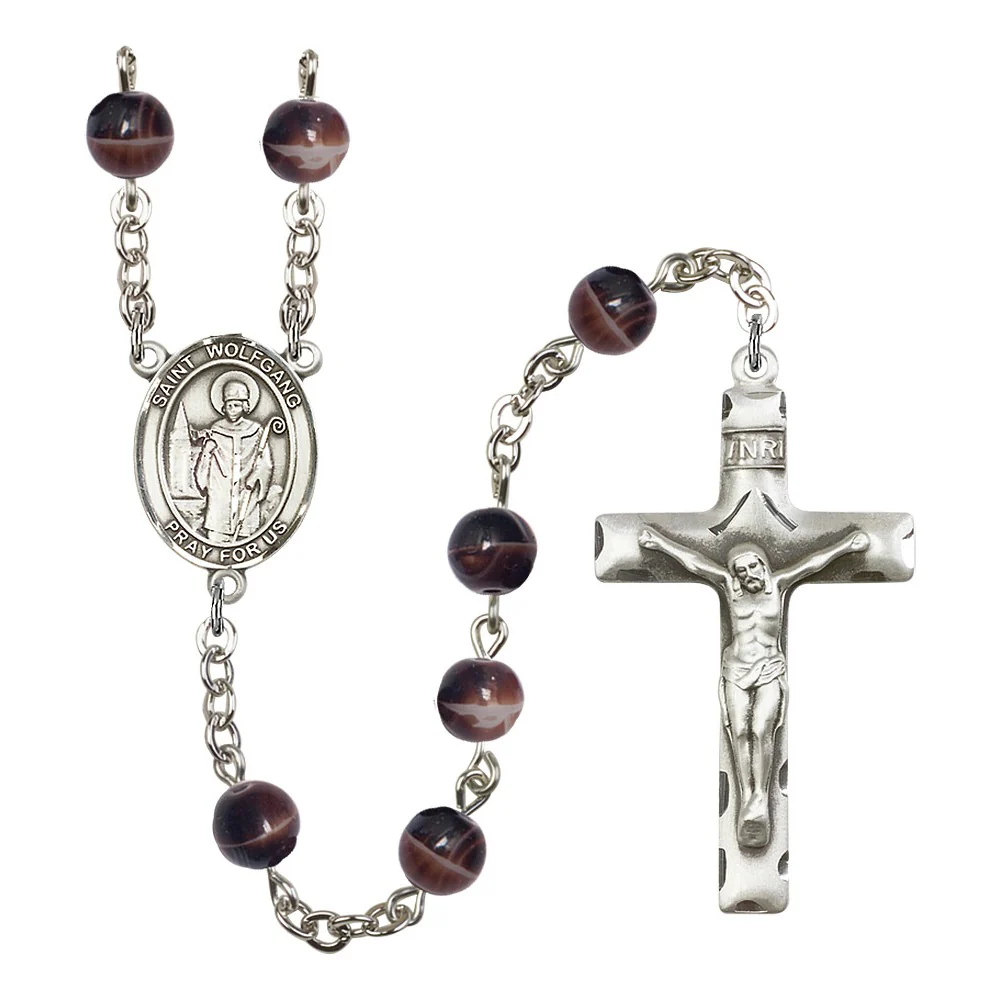 St. Wolfgang 7mm Brown Rosary