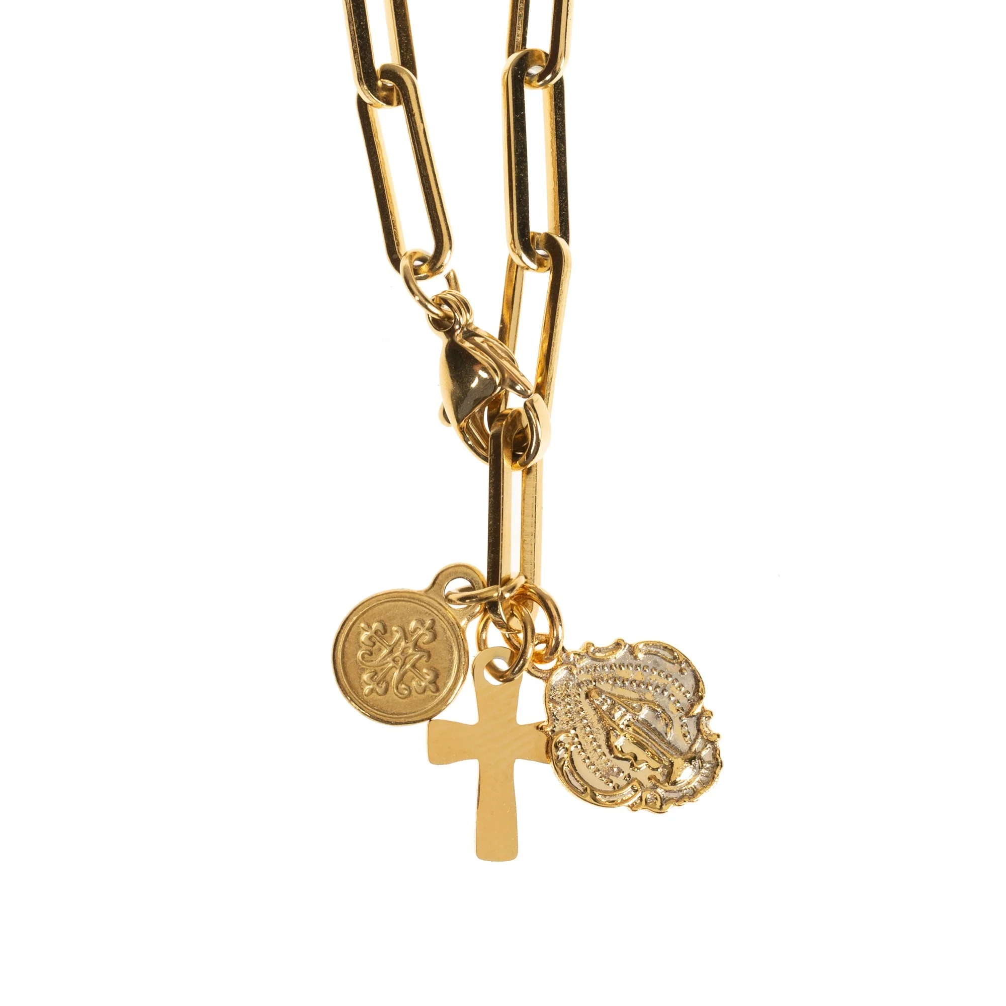 Stainless Steel Gold Consecration Necklace