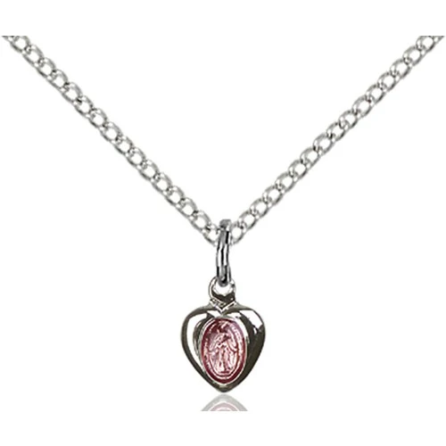 Sterling Silver Miraculous Pendant 1/4 X 1/8"