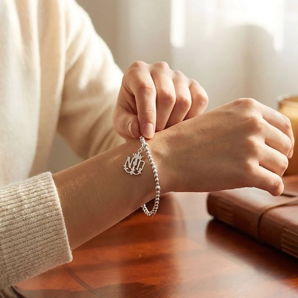 Sterling Silver Notre Dame Rosary Bracelet - Image 3