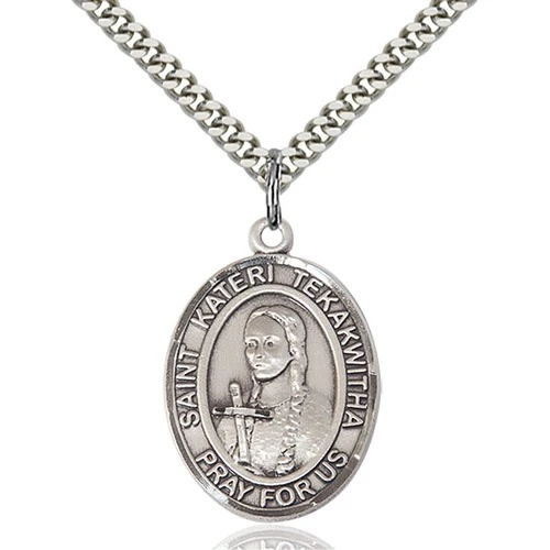 Sterling Silver St. Kateri Tekakwitha Pendant - 2508388