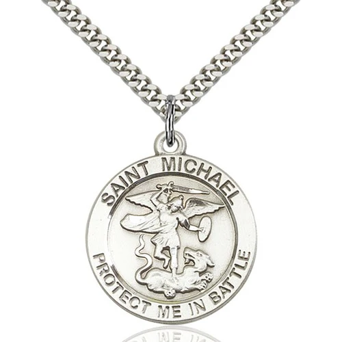 Sterling Silver St. Michael Pendant / Guardian Angel - 2509164