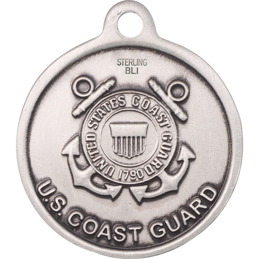 Sterling Silver St. Michael the Archangel Pendant/ Coast Guard