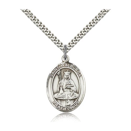 Sterling Silver St. Walburga Pendant w/ chain