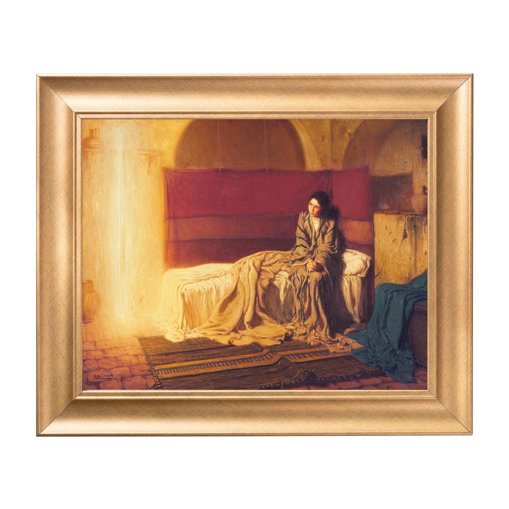 Tanner's The Annunciation Antique Gold Framed Print - Multiple Sizes - Image 5