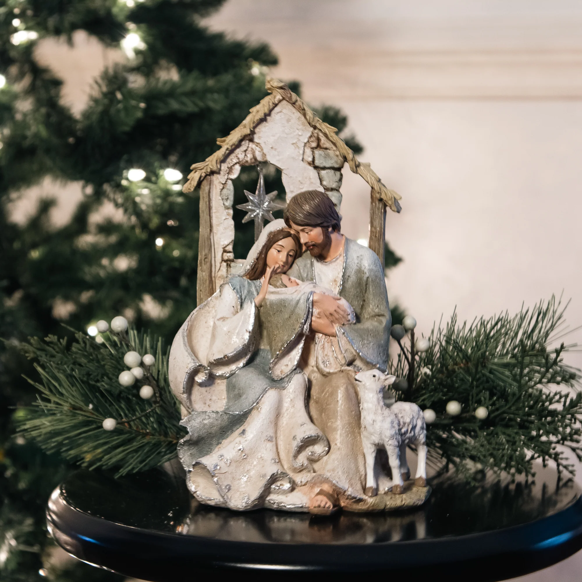 Tender Embrace Holy Family Statue