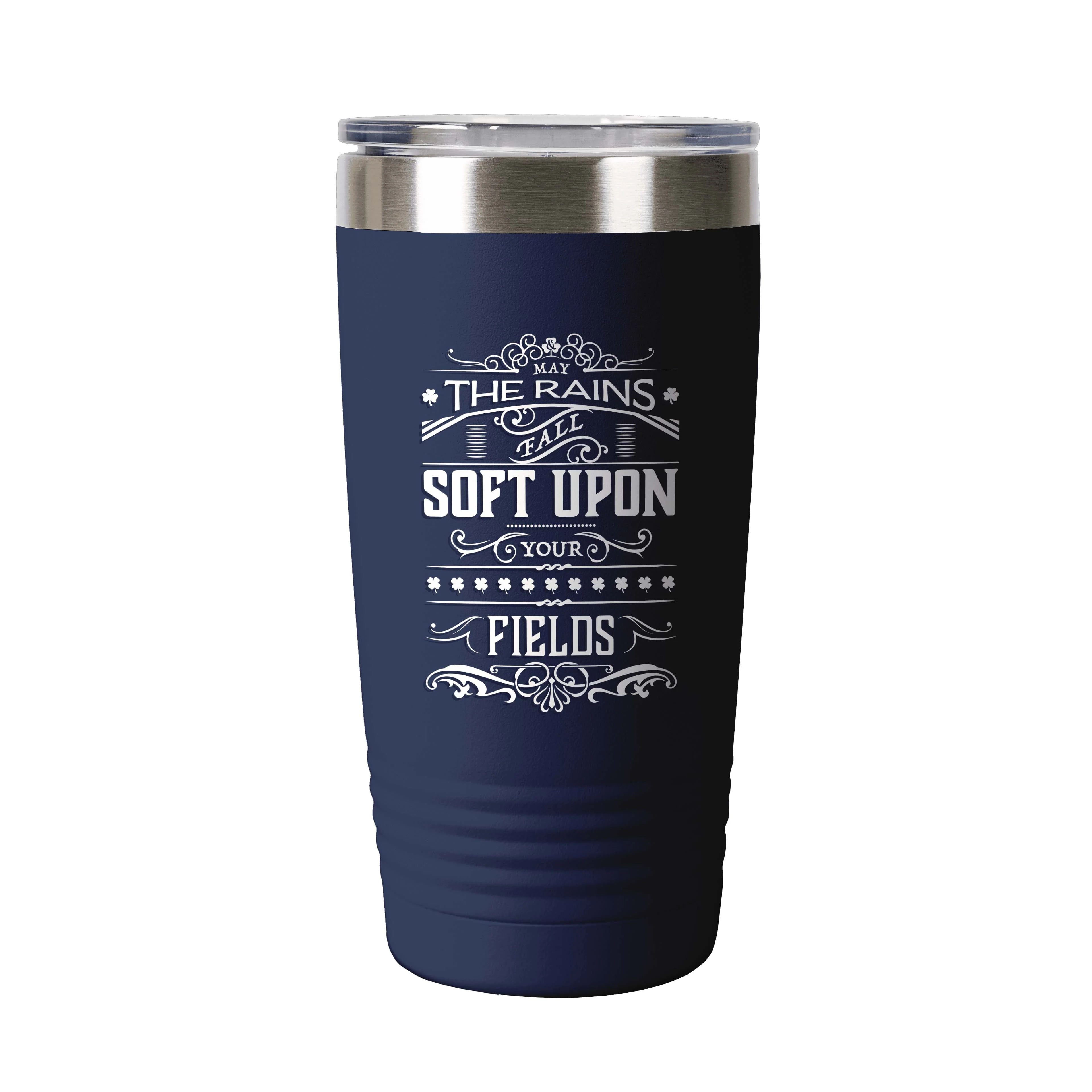 Thank God For Coffee May Rains Fall Soft Blue Tumbler