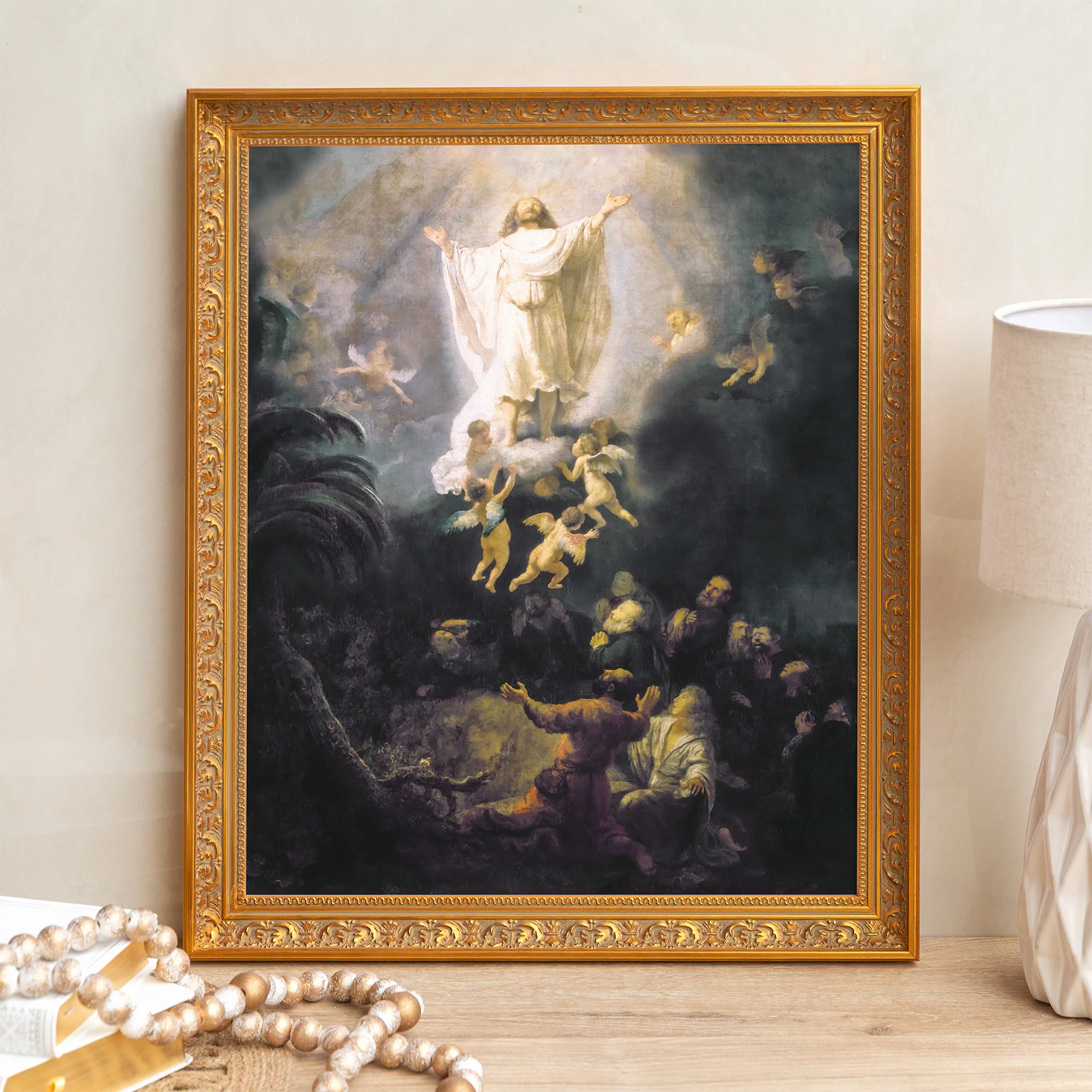 The Ascension of Christ Framed Canvas - Sacred Signature Collection