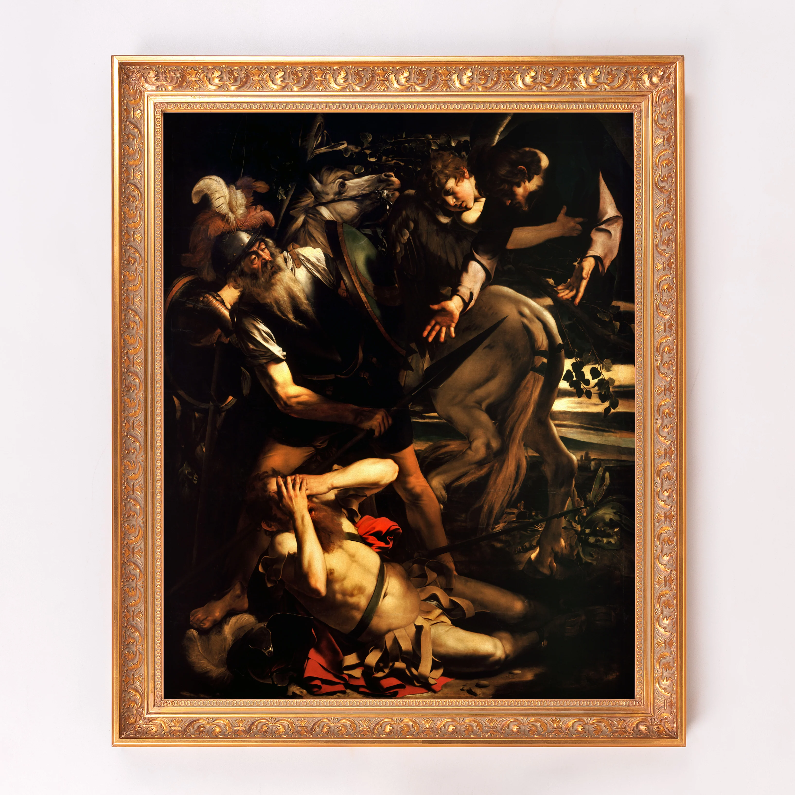 The Conversion of St. Paul Framed Canvas - Sacred Signature Collection - Image 2