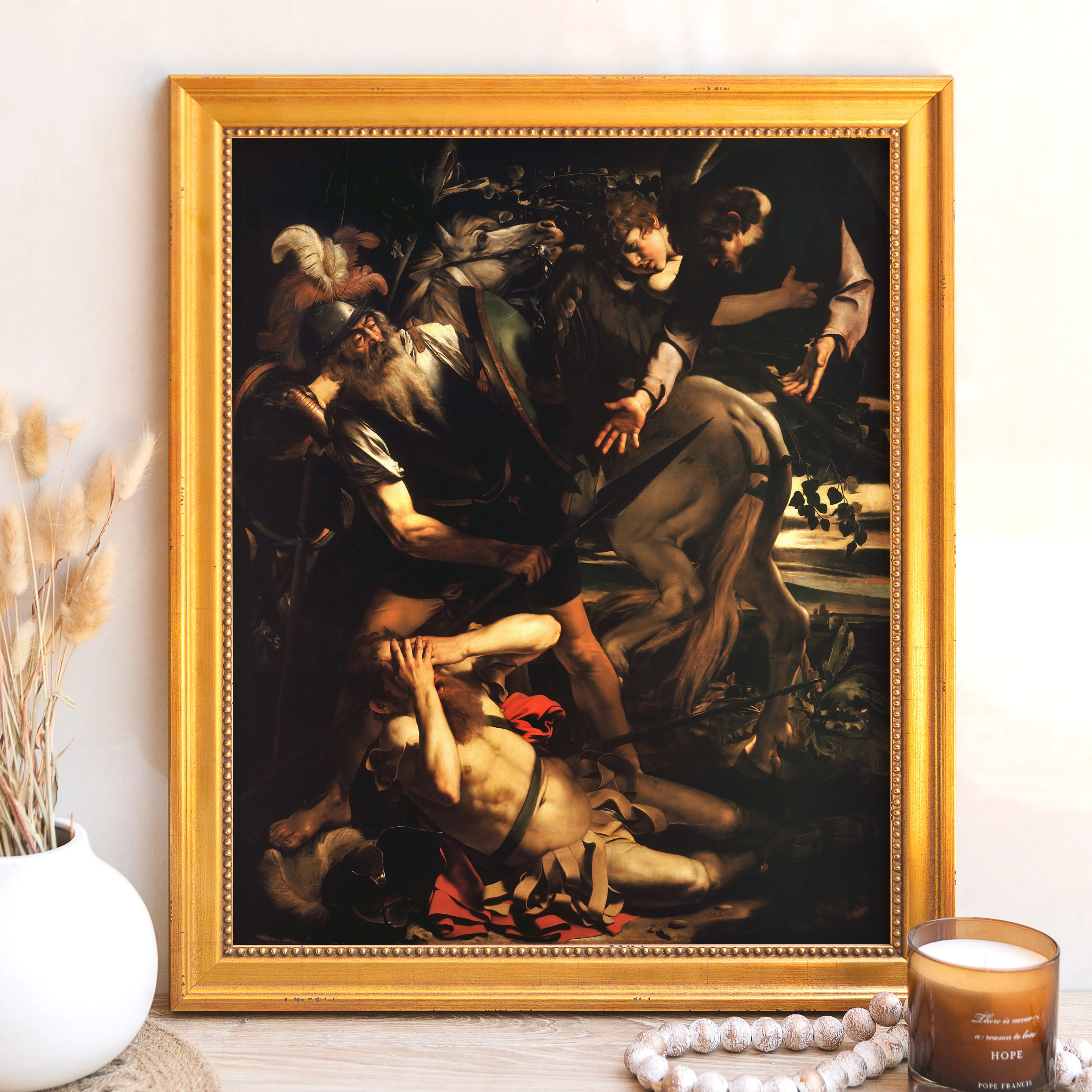 The Conversion of St. Paul Framed Canvas - Sacred Signature Collection - Image 7