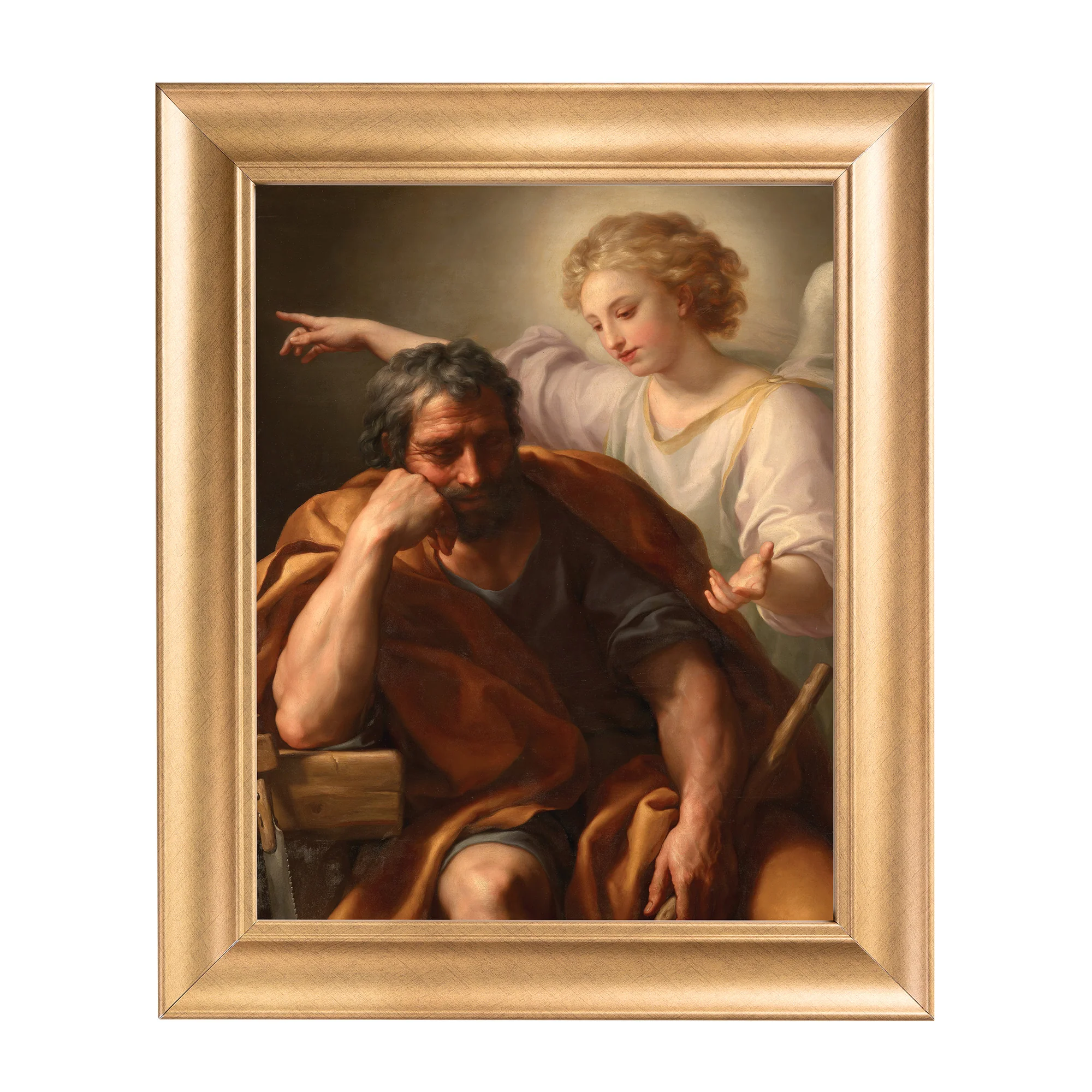 The Dream of St. Joseph Gold Framed Print - Multiple Sizes
