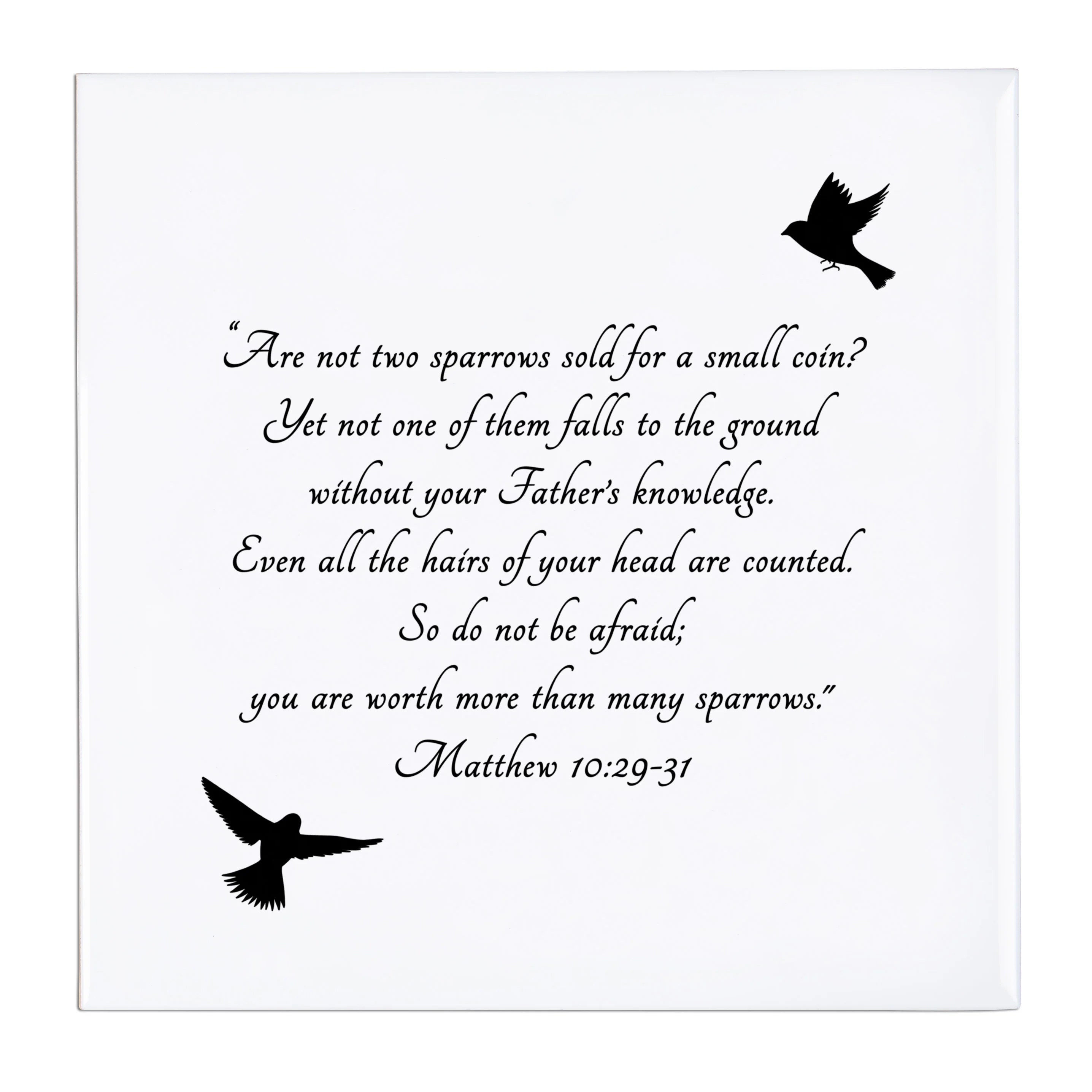 The Sparrows Scripture Verse Tile - Image 2