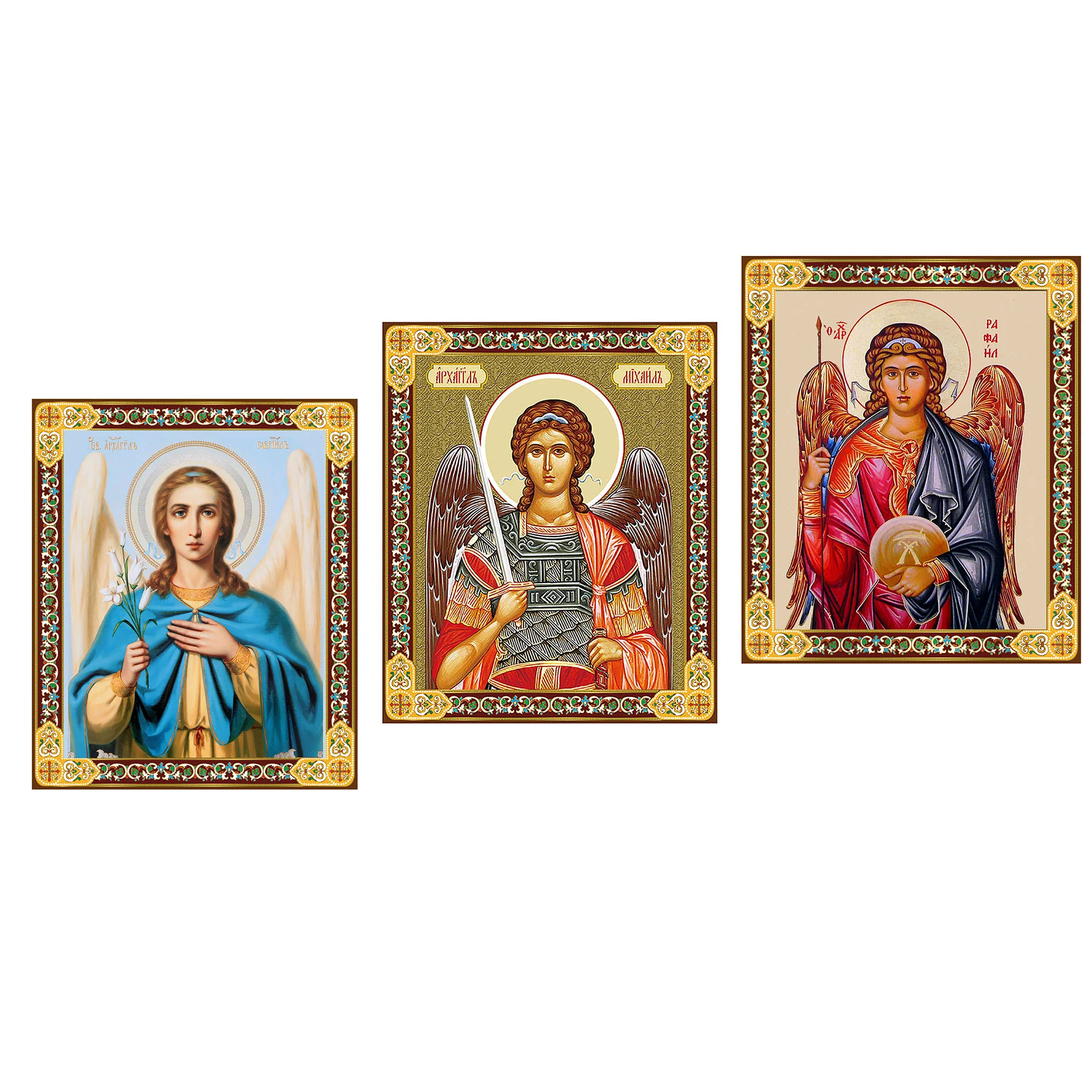 Traditional Archangel Icons - Set of 3